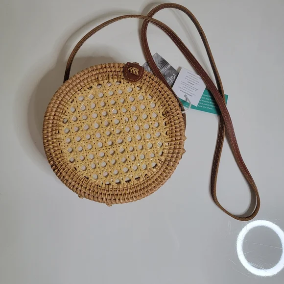 Rattan Circle Boho Bag - Picture 2 of 8